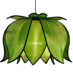 Hanging Blooming Lotus Lamp - Green