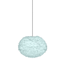 Eos Large Plug-In Pendant in Light Blue, Black Cord
