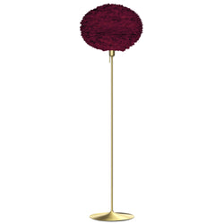 Eos Large Floor Lamp in Red, Brushed Brass Base