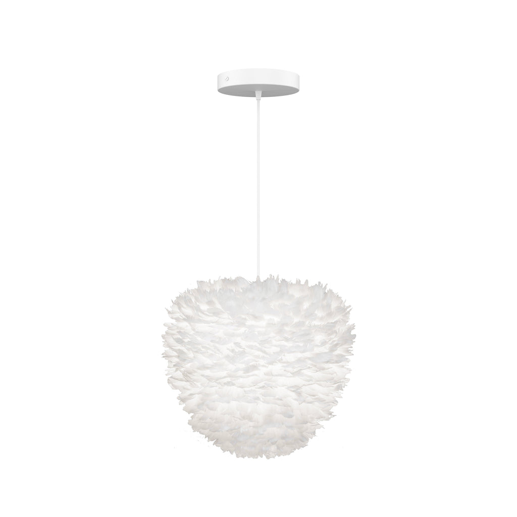 Eos Evia Large Hardwired Pendant in White