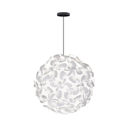 Black Cord Lora Puzzle Globe Hardwired Pendant, Black Cord