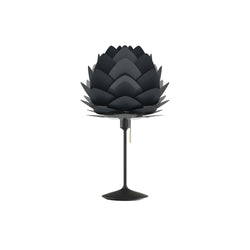 Aluvia Table Lamp in Anthracite Grey, Black Base