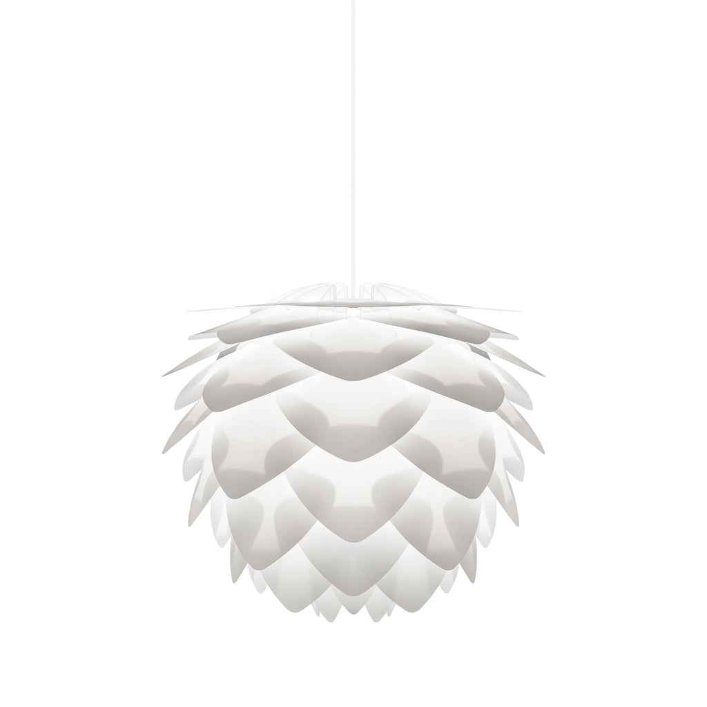 Silvia White Medium Plug-In Pendant