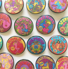 Multiple Zodiac Buttons (5) EACH