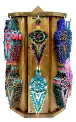 Round Beaded Dream Catcher Seed Bead Hanging Ornament Round Beaded Dream Catcher Seed Bead Hanging Ornament