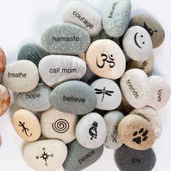 Miracle Pocket Stones - Engraved with Words & Symbols 1.5-2 Miracle Pocket Stones - Engraved with Words & Symbols 1.5-2