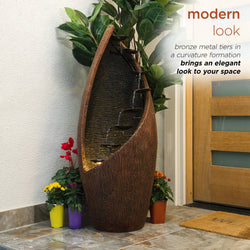 Alpine Corporation Eight Spiraling Tiered Fountain Alpine Corporation Eight Spiraling Tiered Fountain