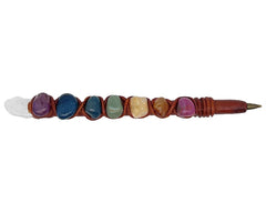 Chakra 7 Stone Durepox Resin Refillable Pen