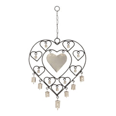 METAL HEART WINDCHIME 12
