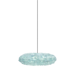 Eos Esther Large Plug-In Pendant in Light Blue, Black cord
