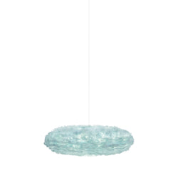 Eos Esther Large Plug-In Pendant in Light Blue, White cord