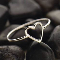Open Heart Ring: Sterling Silver / 5 Open Heart Ring: Sterling Silver / 5