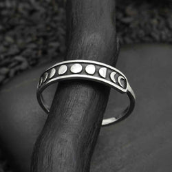 Sterling Silver or Bronze Moon Phases Ring: Recycled Sterling Silver / 11 Sterling Silver or Bronze Moon Phases Ring: Recycled Sterling Silver / 11