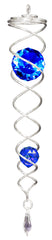 Silver / Blue - Crystal Twister Wind Spinner