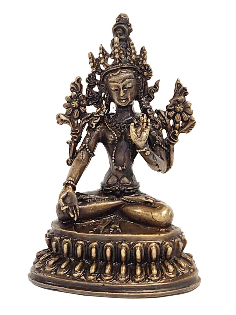 White Tara & Green Tara Bronze Statue: Bronze / 4