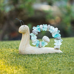 Beach Pebble Snails: Stone & Glass