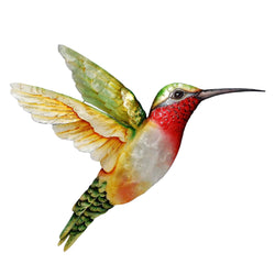 Hummingbird Wall Decor Yellow And Green Large ,In/Outdoor Hummingbird Wall Decor Yellow And Green Large ,In/Outdoor