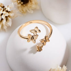 Adjustable Butterfly Cluster Ring: Bronze Adjustable Butterfly Cluster Ring: Bronze