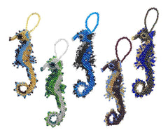 Beaded Seahorse Figurine Seed Bead Hanging Ornament