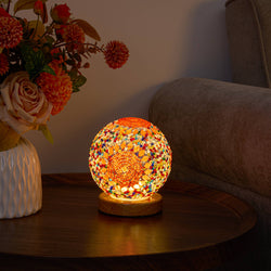 Portable Bohemian Mosaic Night Light: Blue Portable Bohemian Mosaic Night Light: Blue