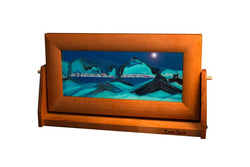 Cherry Wood (Traditional) Moving Sand Art Pictures: Ocean Blue / XLarge Cherry Wood (Traditional) Moving Sand Art Pictures: Ocean Blue / XLarge
