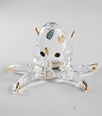 Glass Clear Octopus with Gold