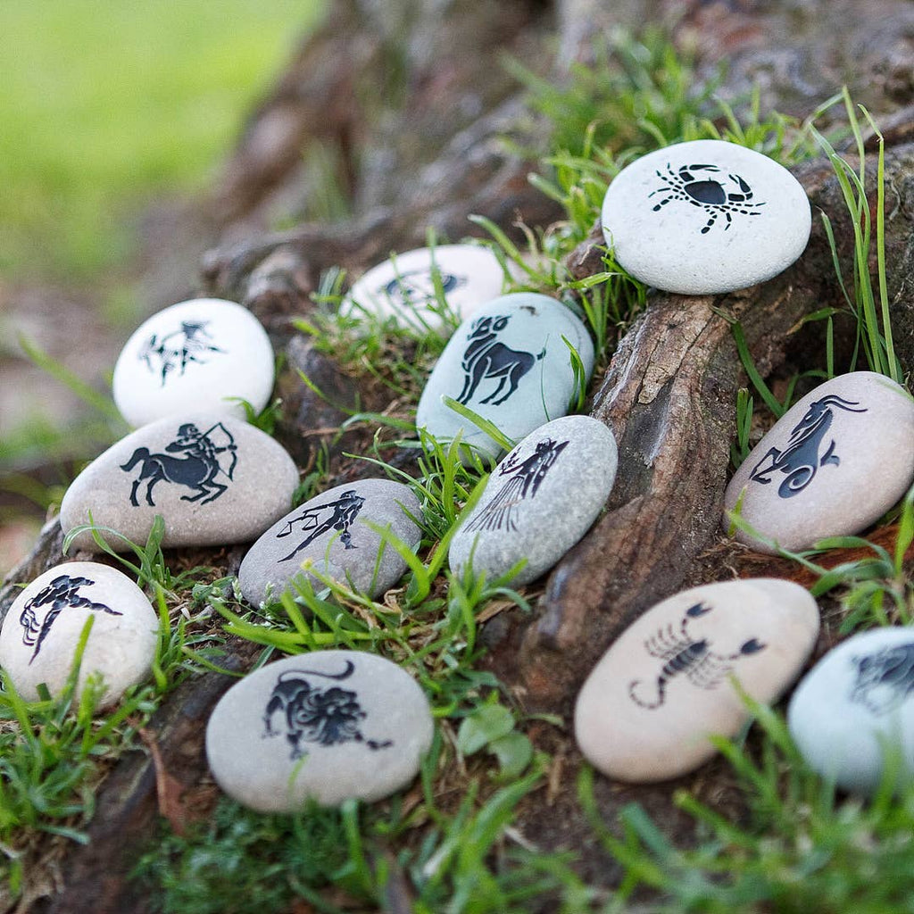 Miracle Stones - Beach Pebbles engraved with Zodiacs 2