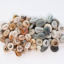 Miracle Pocket Stones - Engraved with Words & Symbols 1.5-2 Miracle Pocket Stones - Engraved with Words & Symbols 1.5-2