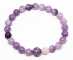 Lepidolite Beaded Bracelet - Wrist Mala 6mm - Small Wrist