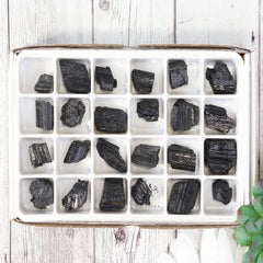 Black Tourmaline Flat | Gemstone Flats