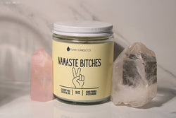 Namaste Bitches Candle (Yellow) -9 oz Funny Flames Candles Namaste Bitches Candle (Yellow) -9 oz Funny Flames Candles