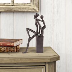 Playfulness Mother and Child Cast Iron Sculpture Playfulness Mother and Child Cast Iron Sculpture