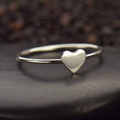 Tiny Heart Ring: Sterling Silver / 5
