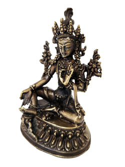 White Tara & Green Tara Bronze Statue: Bronze / 4 White Tara & Green Tara Bronze Statue: Bronze / 4