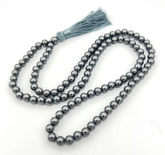 Hematite Zen 108 Bead Mala - Prayer Beads - 8mm
