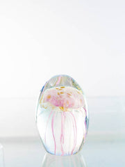 Light Pink Glass Jellyfish 3 1/2”