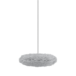Eos Esther Large Plug-In Pendant in Grey, Black cord