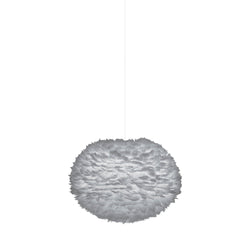Eos Large Plug-In Pendant in Grey, White Cord