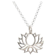 Blooming Lotus Necklace in Sterling Silver