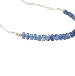 Blue Kyanite Gemstone Necklace on Sterling Silver Chain