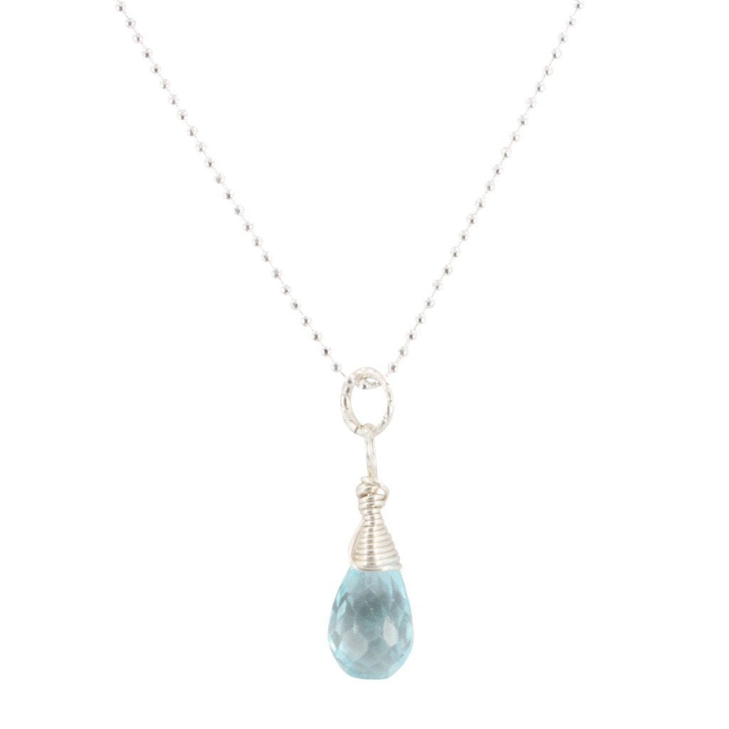 Throat Chakra - Blue Topaz Briolette Necklace