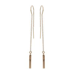 Bronze Bar Threader Earrings