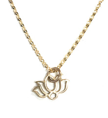Small Bronze Lotus Necklace