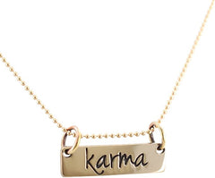 Karma Word Necklace in Bronze