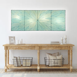 Sea Blue Sunburst Panel Wall Lamp, Sea Blue