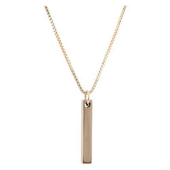 Vertical Bar Necklace in Bronze