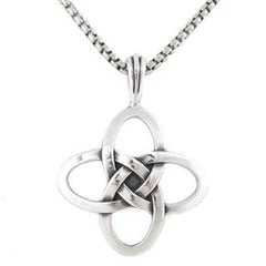 Celtic Love Knot Necklace in Sterling Silver