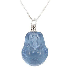 Glass Buddha Essential Oil Diffuser Necklace