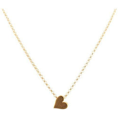 Tiny 24k Gold Plated Heart Necklace