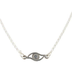 Evil Eye Necklace in Sterling Silver